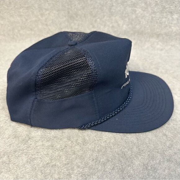 PYA Monarch Trucker Had Blue Mesh Snapback Rope Brim Casual Work Wear Vintage - Picture 3 of 10